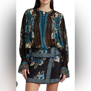 NWT FARM Rio Blossom Tapestry Mini Black